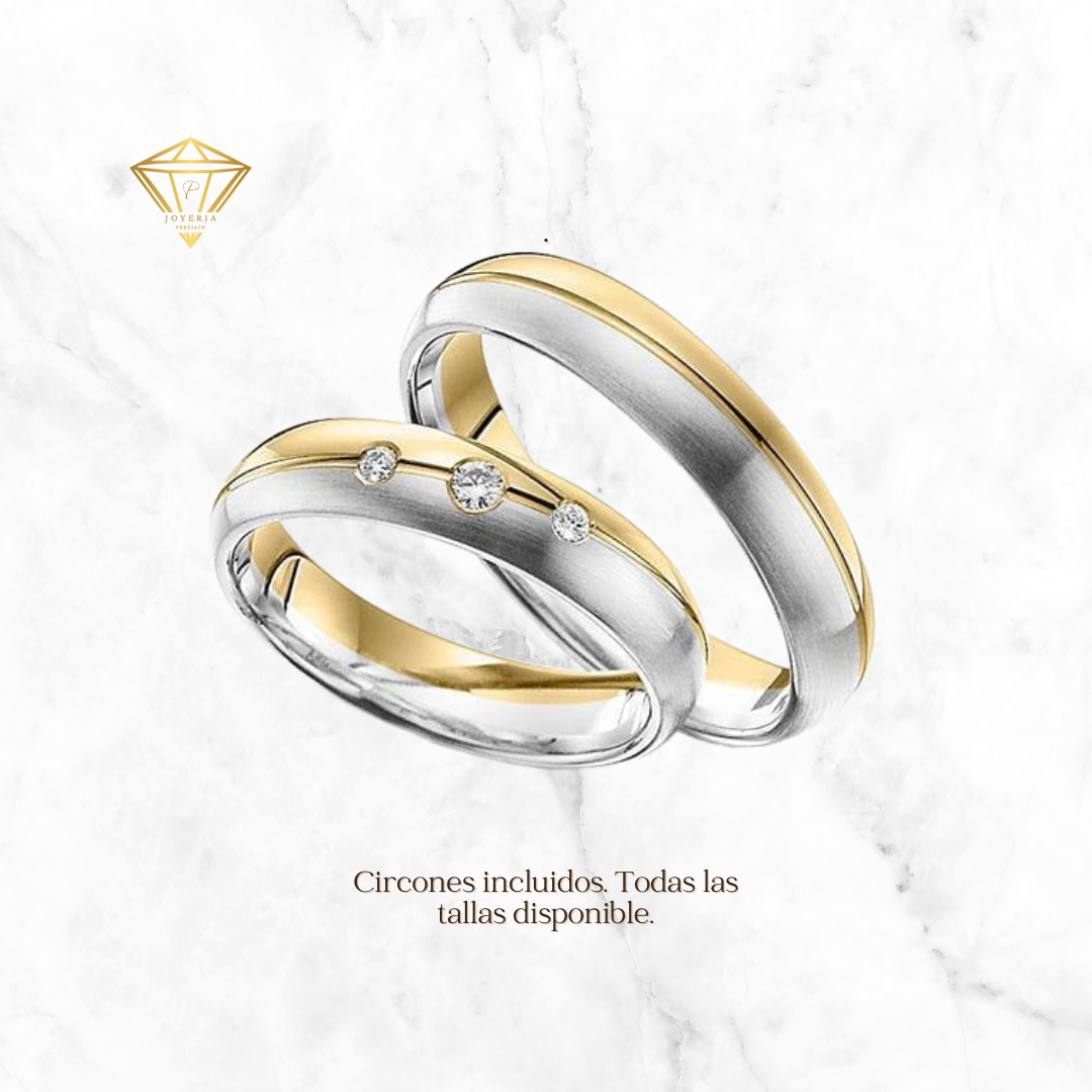 Argollas Plata 950 ⚪ - Oro 750 🟡 (Personalizados)