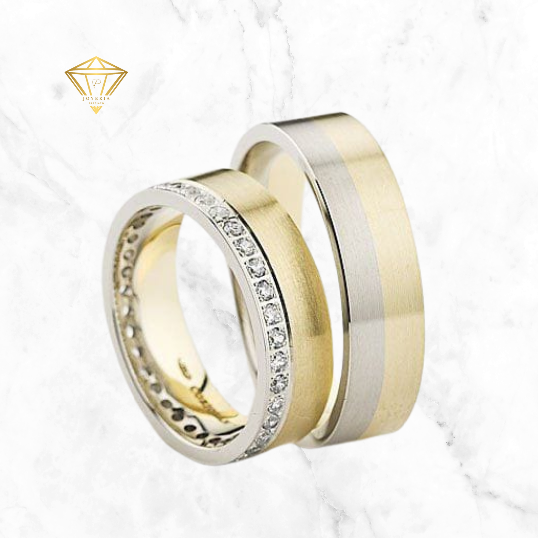 Argollas Plata 950 ⚪ - Oro 750 🟡 (Personalizados)
