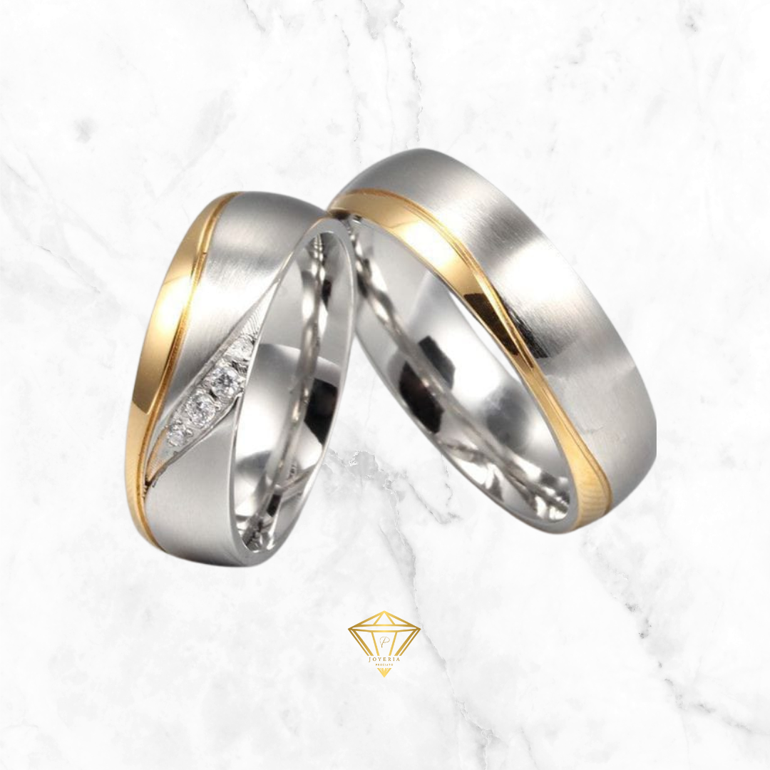 Argollas Plata 950 ⚪ - Oro 750 🟡 (Personalizados)