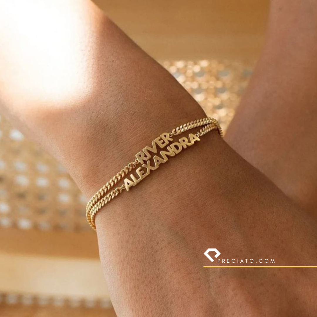 Pulsera con Nombre Oro 18k