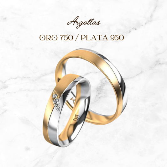 Argollas Plata 950 ⚪ - Oro 750 🟡 (Personalizados)