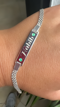 Pulsera Plata + esmeraldas